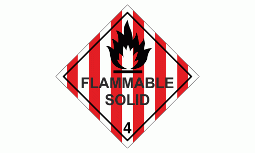 Class Flammable Solid Labels Per Roll